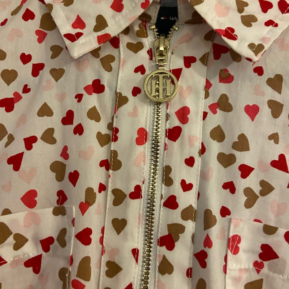 Tommy Hilfiger. Red, pink, gold hearts.  Great for Valentine’s Day!